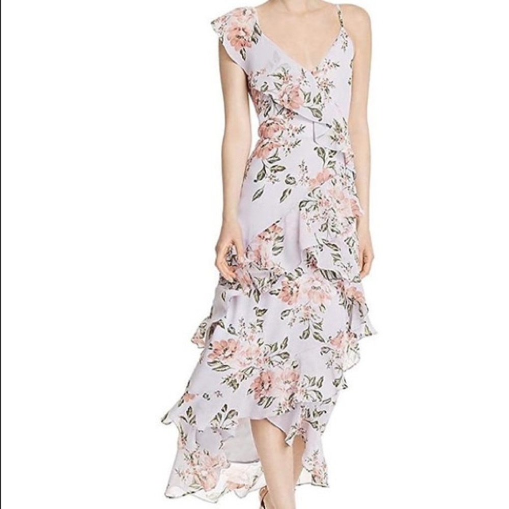 WAYF | Women's Morgana Tiered Ruffle Midi Dress